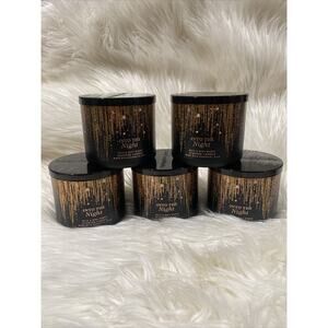 Bath And Body Works Into The Night SCENTED CANDLE 3 WICK 14.5 OZ - NIB X5